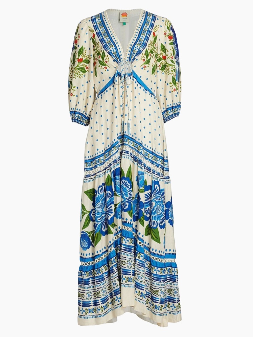 Farm Rio Macaw Flight Maxi Dress Small